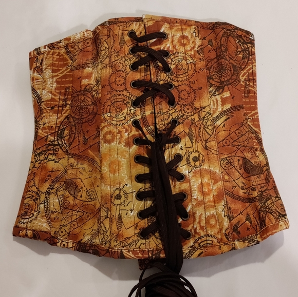 NWT Vintage Goth Size 22,Shades of Sepia Waist Trainer - Picture 3 of 9